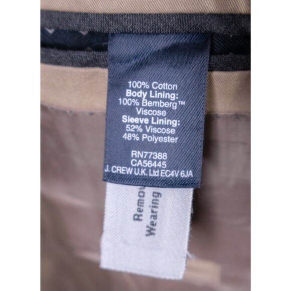 J Crew Blazer Tan Khaki Ludlow Suit Jacket Woven Italy Mens 38S Wool Sport Coat - Picture 12 of 14